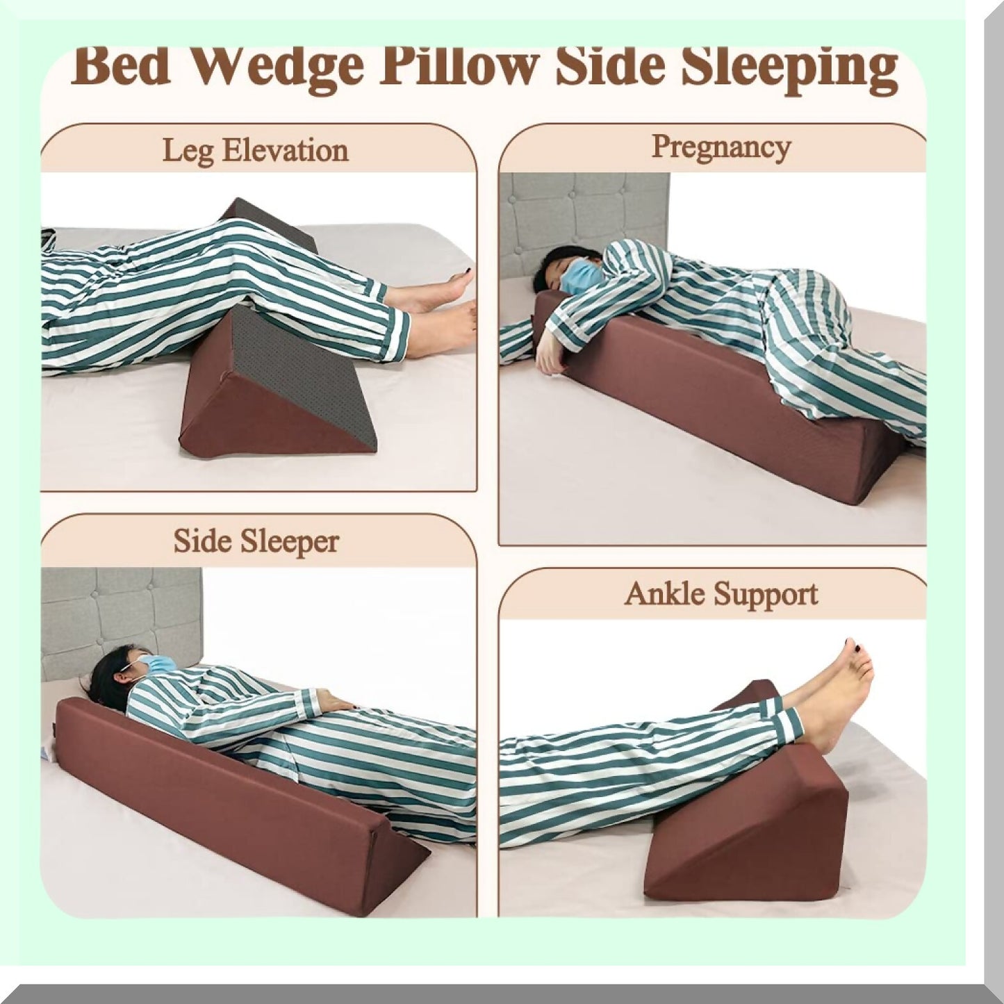 OrthoEase Recovery Wedge - Medical Grade Foam Incline Pillow for Post-Surgery Support, Pressure Ulcer Relief, and Body Positioning. Ideal for Sleeping, Elevation, and Turning.