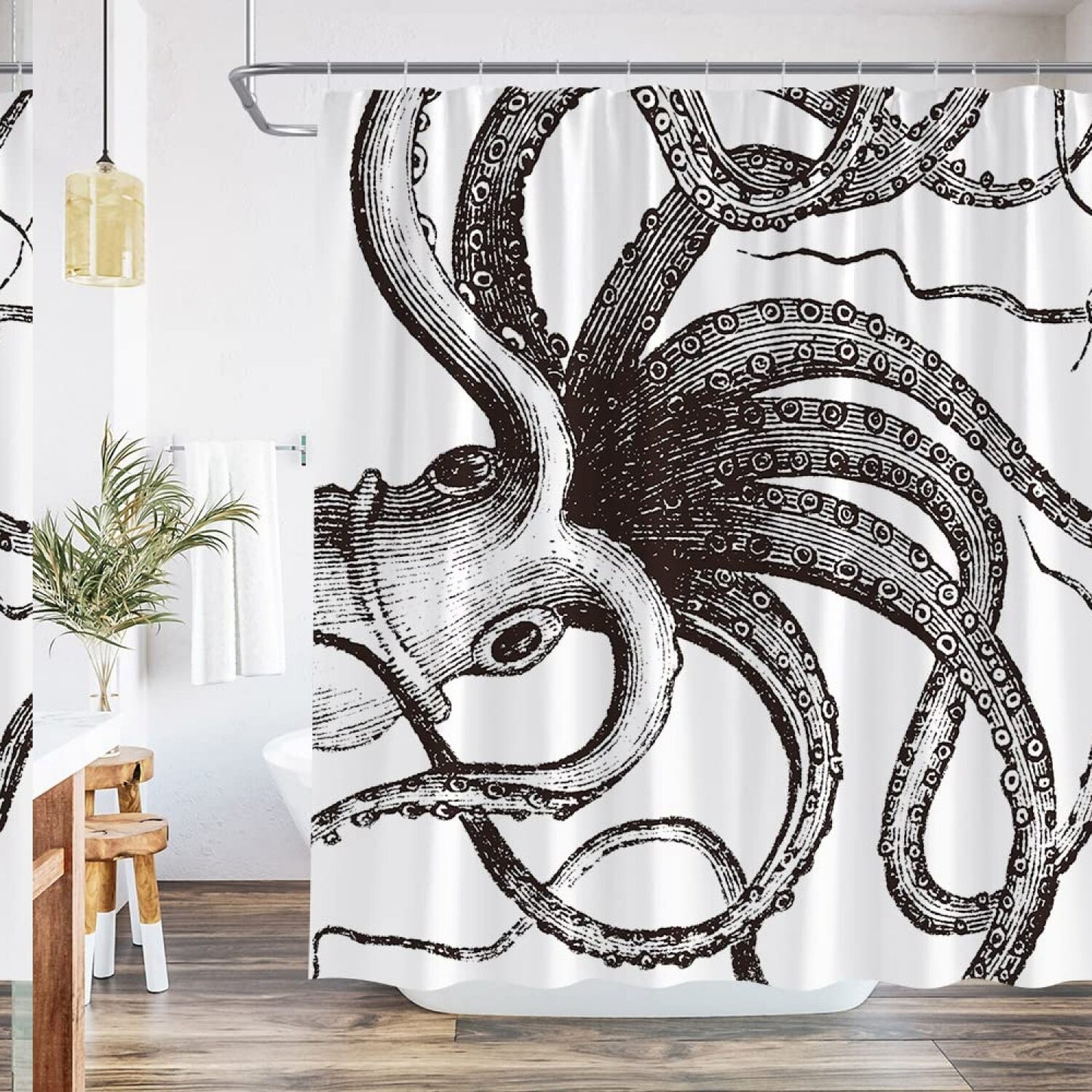 Octopus Tentacles Shower Curtain 70x70 Inches