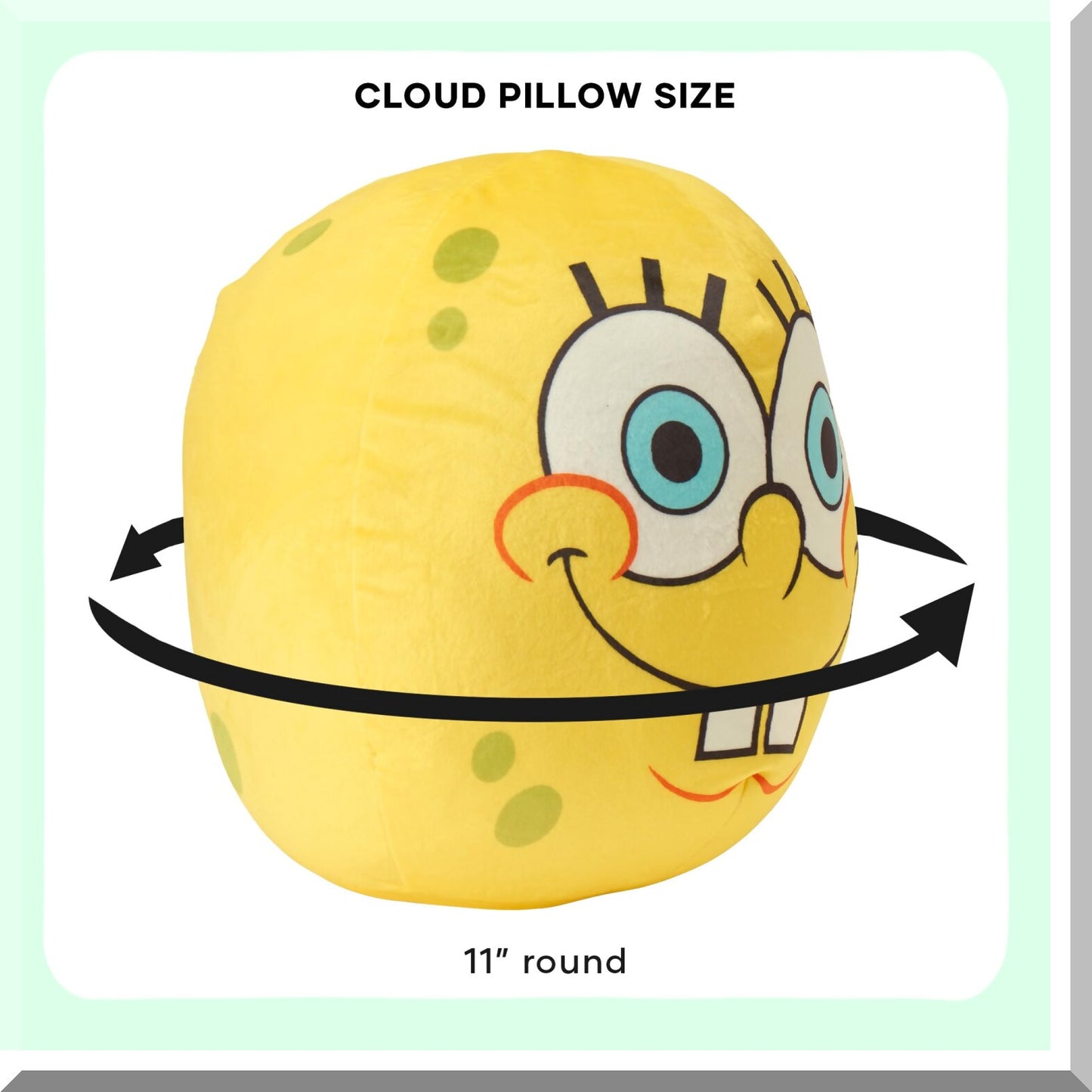 Cloud Comfort Sponge Pillow - 11 Inch Plush Cushion for Neck and Back Support, Hypoallergenic Spongebob Design, Single Pack for Ultimate Relaxation