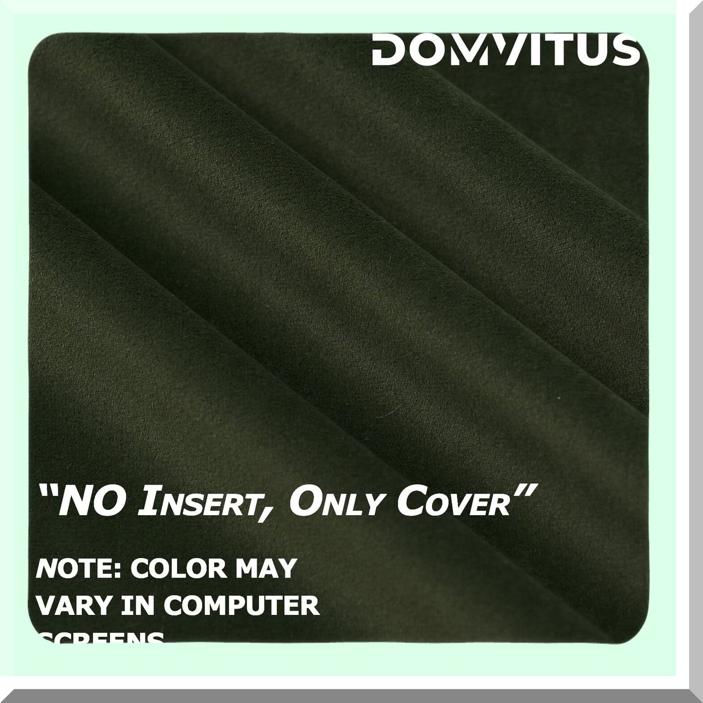 VelvetLux Army Green Pillow Covers - Set of 2 Decorative Throw Pillows for Bed & Couch. Soft Square Cushion Cases for Living Room. Luxury Accent Pillows.