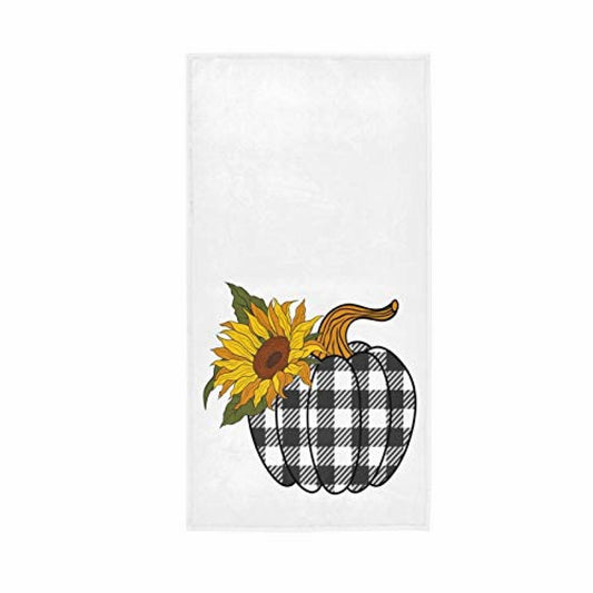 Buffalo Plaid Pumpkin Hand Towel 30x15 Inches