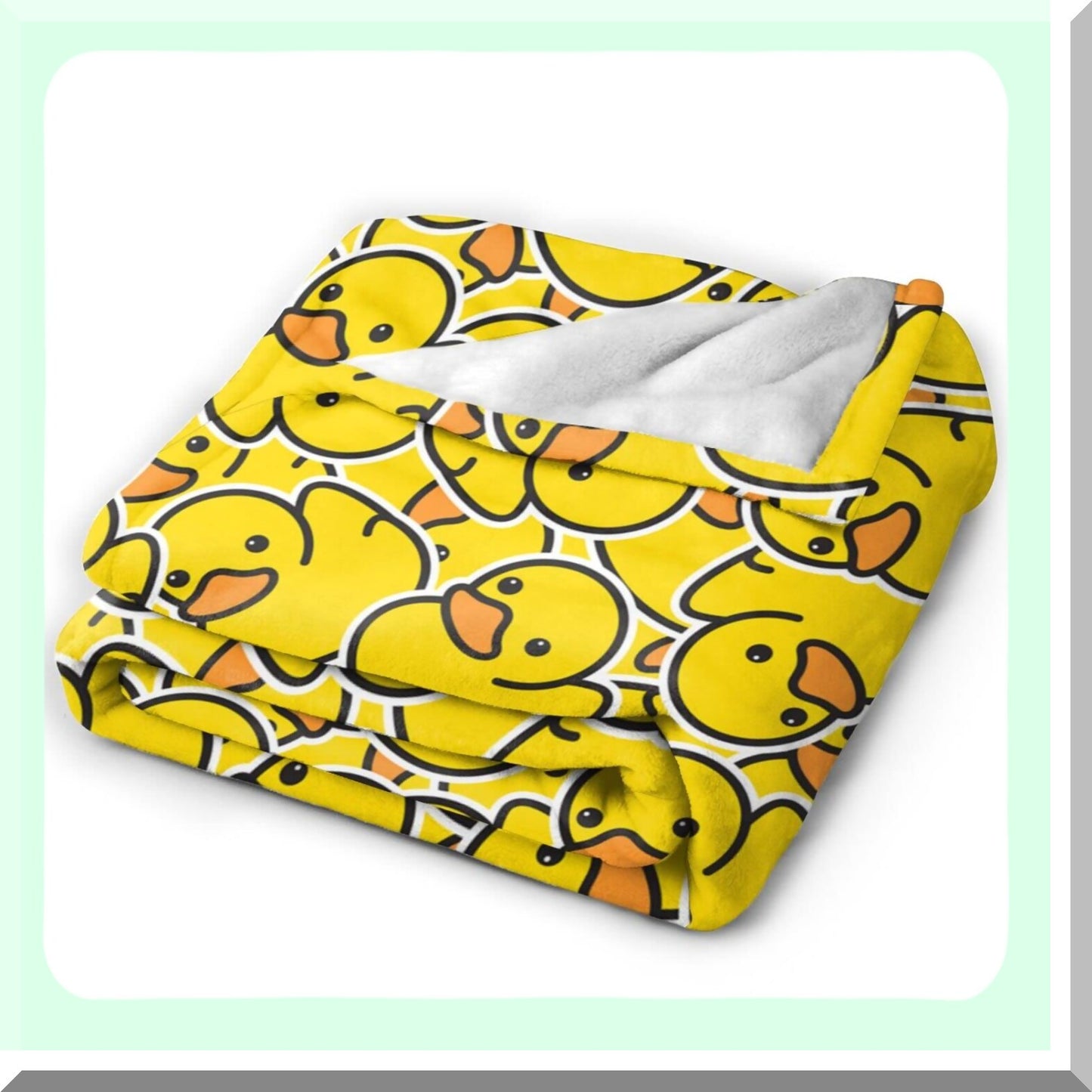 UltraSoft Yellow Duck Fleece Blanket - Cozy All-Season Throw for Bed, Chair, Car, Sofa, Couch - 60"x50""