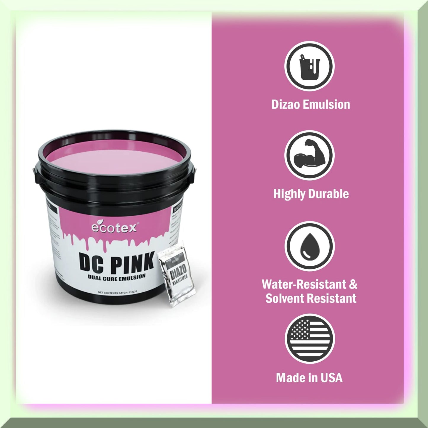 Pink Silk Screen Emulsion Quart for Fabric Printing