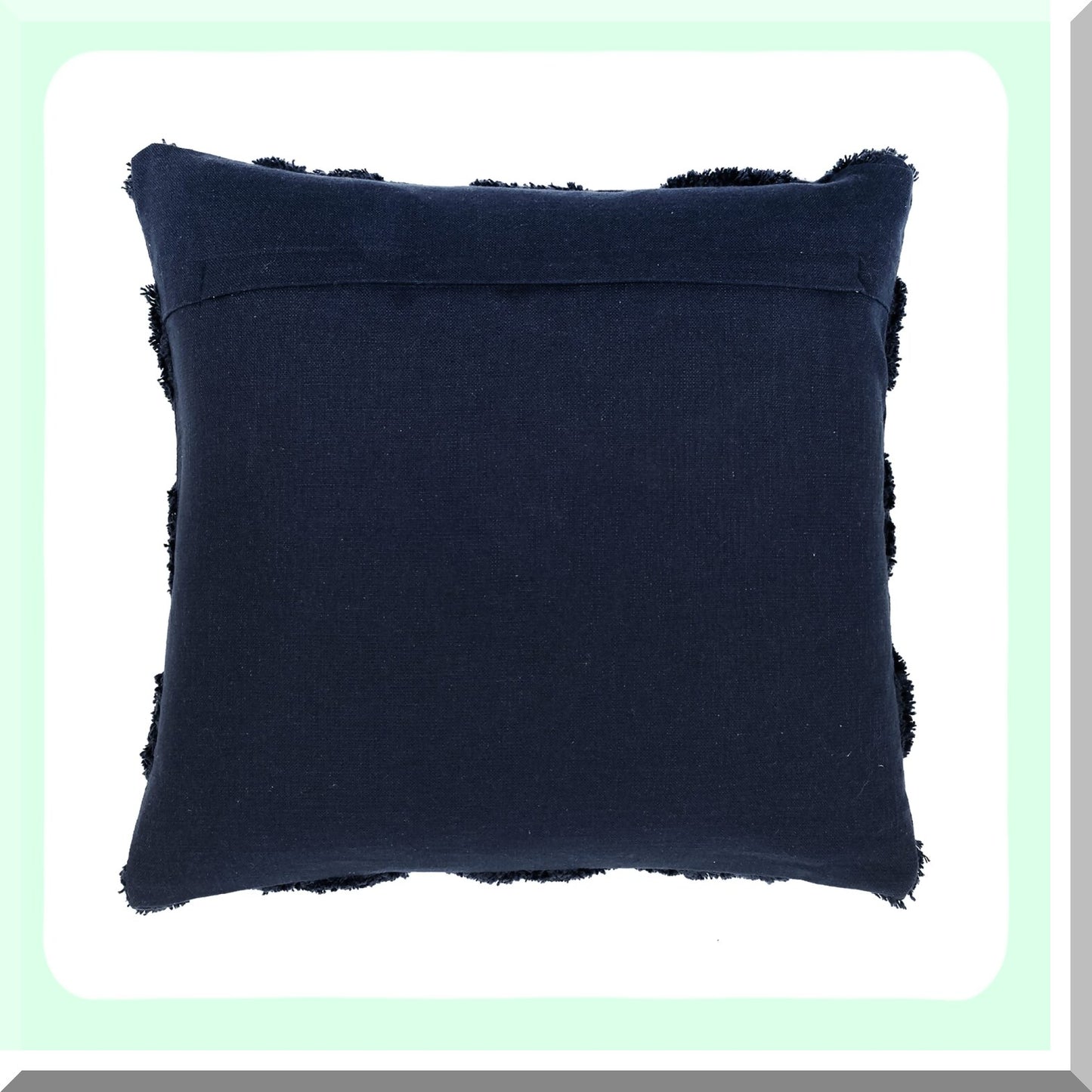 Navy Diamond Tufted Square Pillow Cover - 20x20 Decorative Throw Pillows for Bed, Couch, Chair - Diagonal Pattern Accent Pillow Case