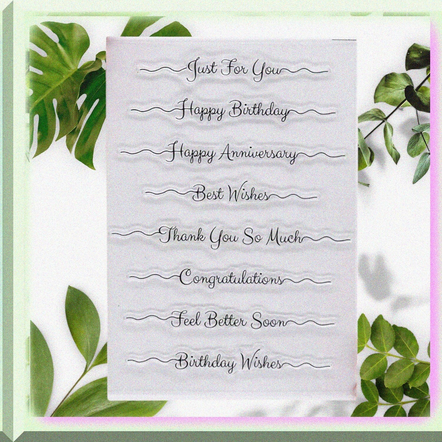Words Just for You Happy Birthday Clear Stamps 11x16cm