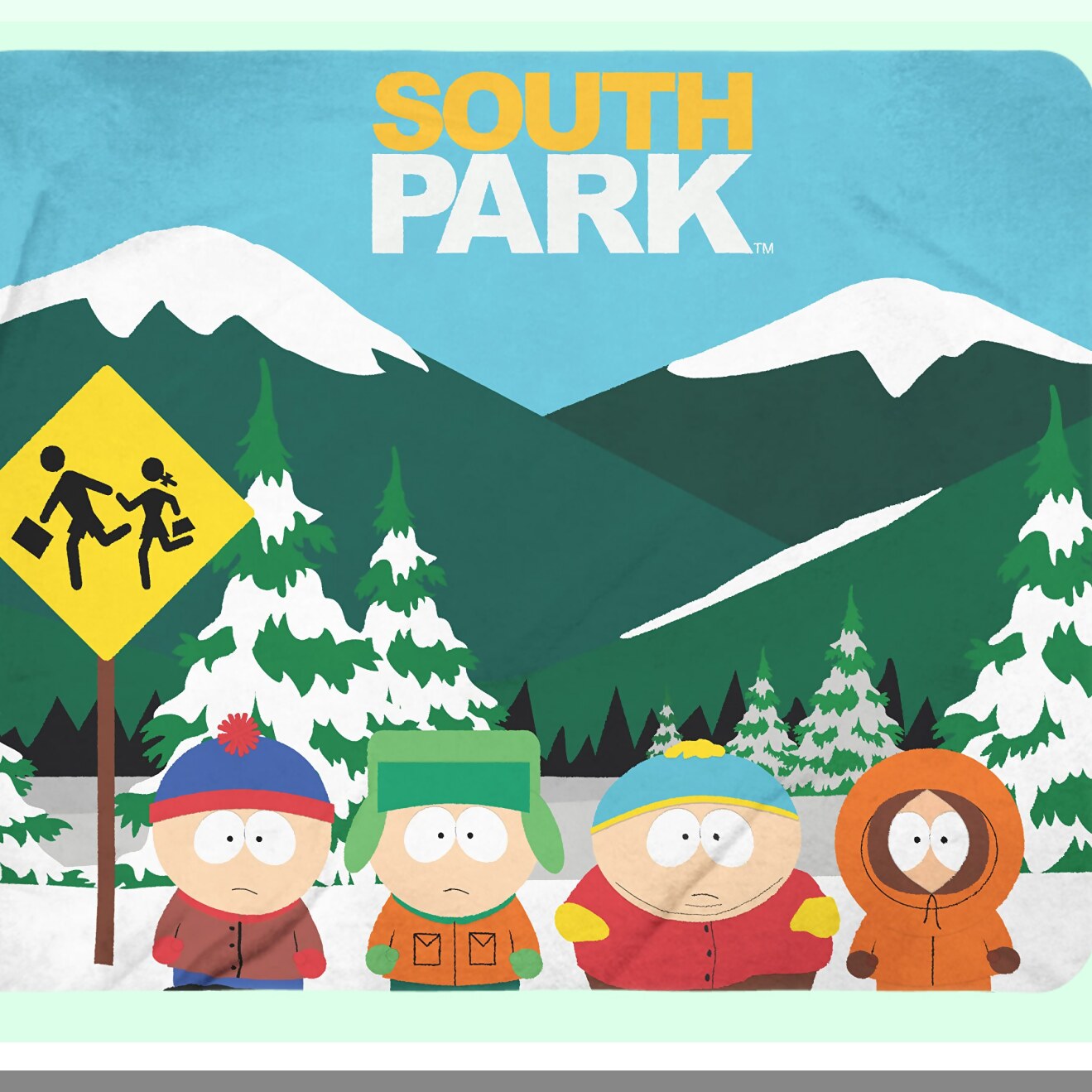 South Park Cozy Crew Throw Blanket - Stan, Kyle, Cartman & Kenny Edition