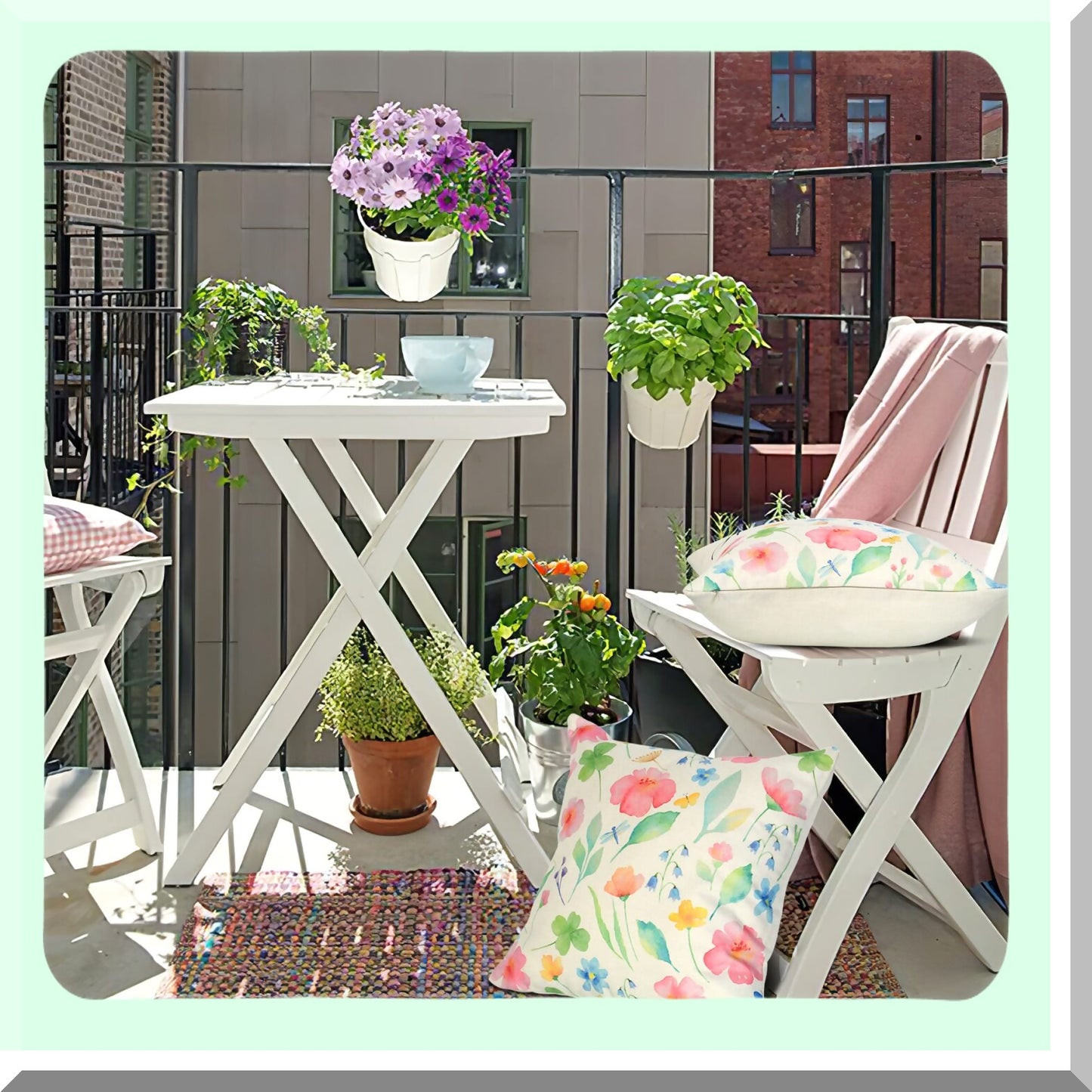 Floral Spring Farmhouse Pillow Covers Set - Pink Daisy Decorative Cushion Cases 18x18 - Outdoor Couch Throw Pillows - Home Decor Accent Kit