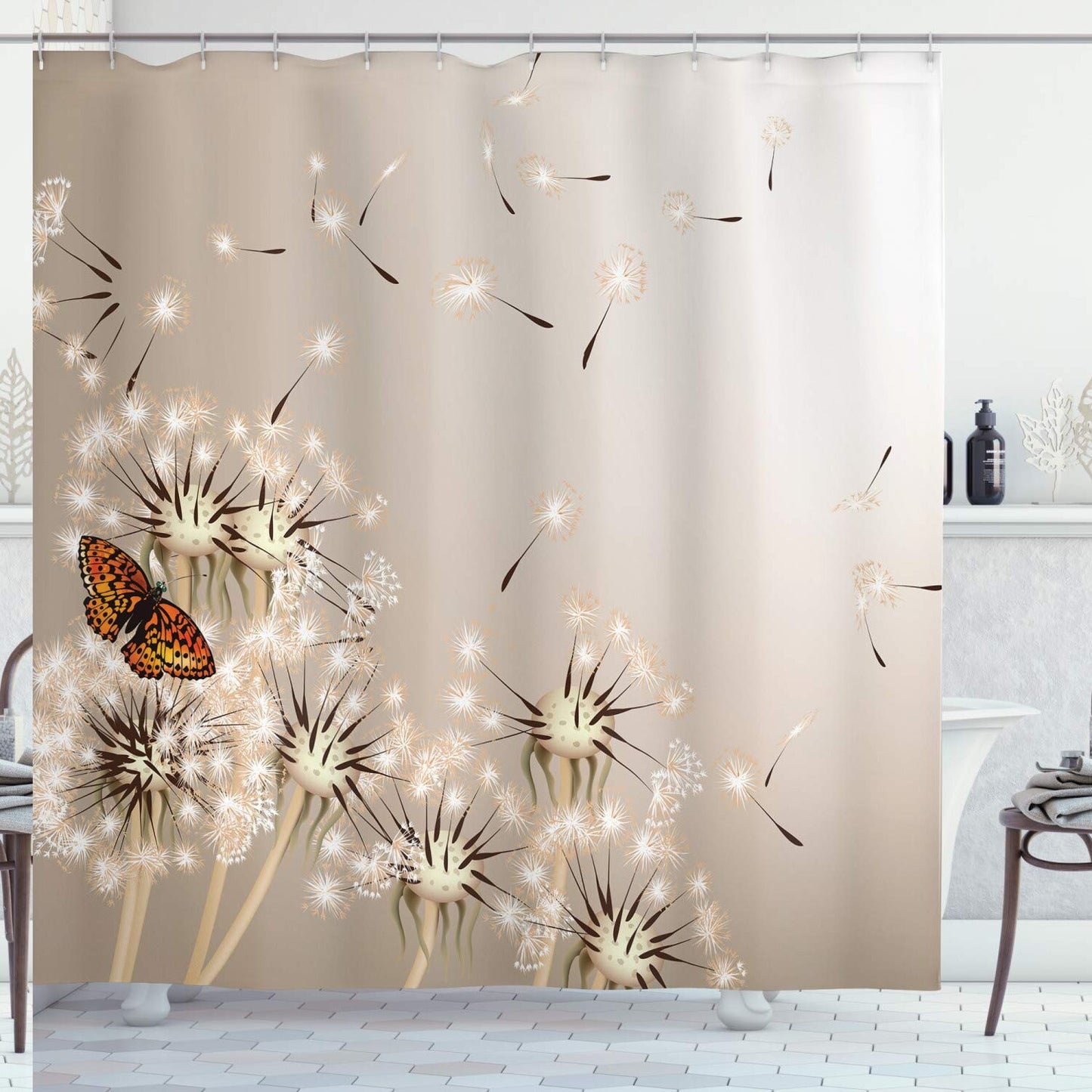 Dandelion Shower Curtain 69x75 Multicolor