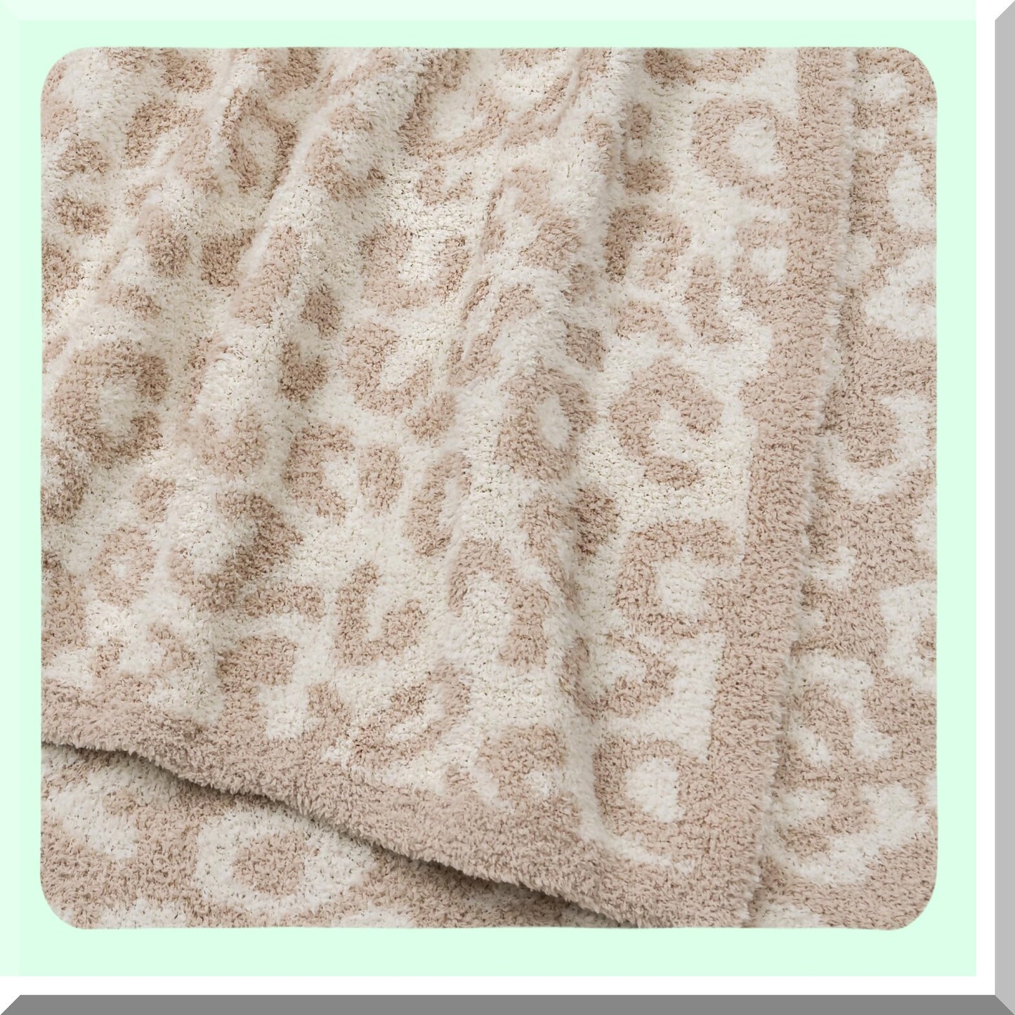 CozyFluff Leopard Knit Throw - Super Soft, Lightweight, All-Season Blanket for Couch & Bed, 50x60 inches