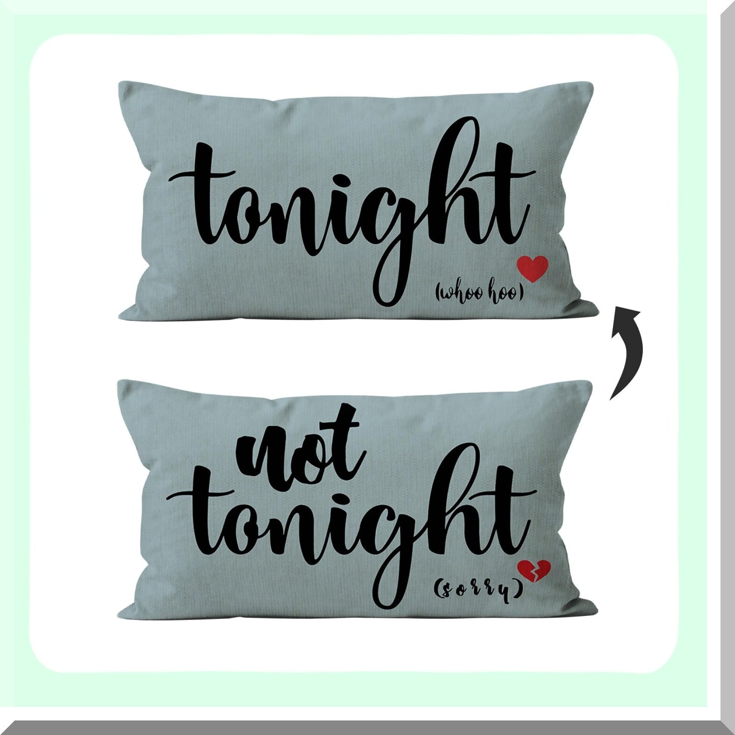 Funny Love Nest Pillow Cover - Bridal Shower & Wedding Gifts - Couples Linen Pillowcase - Bachelorette Party Decor - Light Blue 12x20 Pillow Cover