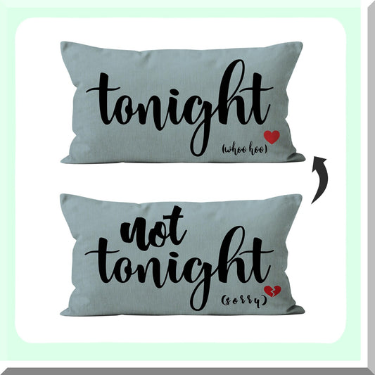 Funny Love Nest Pillow Cover - Bridal Shower & Wedding Gifts - Couples Linen Pillowcase - Bachelorette Party Decor - Light Blue 12x20 Pillow Cover