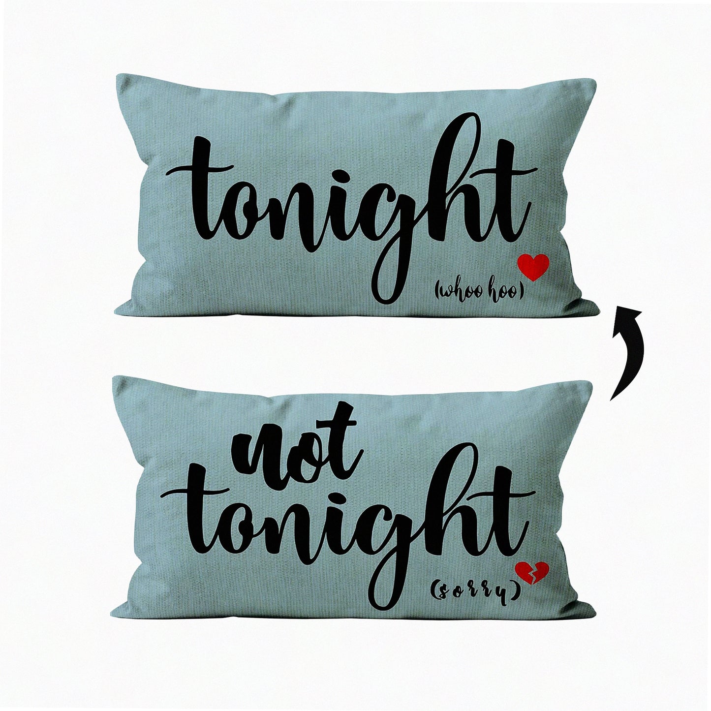 Funny Love Nest Pillow Cover - Bridal Shower & Wedding Gifts - Couples Linen Pillowcase - Bachelorette Party Decor - Light Blue 12x20 Pillow Cover