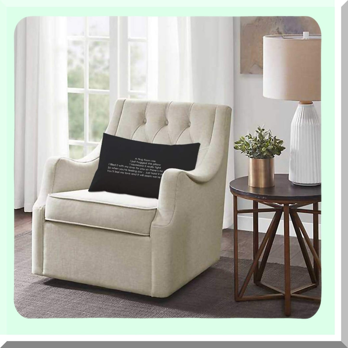 Inspirational Love Letter Throw Pillow Cover - Funny Cool Sayings Decor Cushion - Hand Drawn Fashion Lumbar Case for Sofa Couch Bed - Standard Queen Size 20x30 Inch