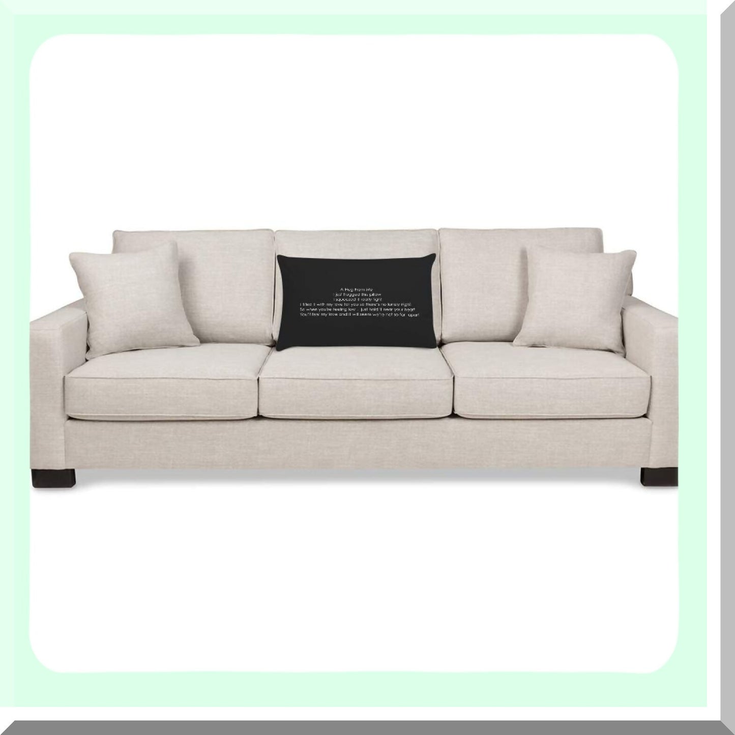 Inspirational Love Letter Throw Pillow Cover - Funny Cool Sayings Decor Cushion - Hand Drawn Fashion Lumbar Case for Sofa Couch Bed - Standard Queen Size 20x30 Inch