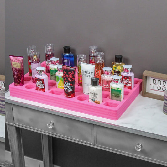 Pink Lotion and Body Spray Organizer 40 Slots