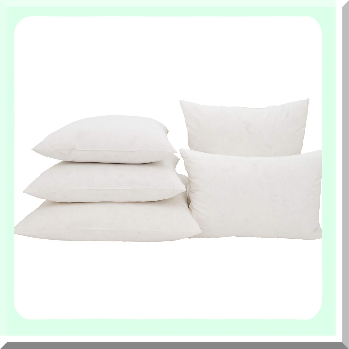 Luxury Plush Down Pillow Insert - Hypoallergenic White 17x17 Square Cushion Insert - Premium Comfortable Fluffy Pillow Form Insert - Decorative Throw Pillow Insert - Soft Supportive Bed Pillow Insert