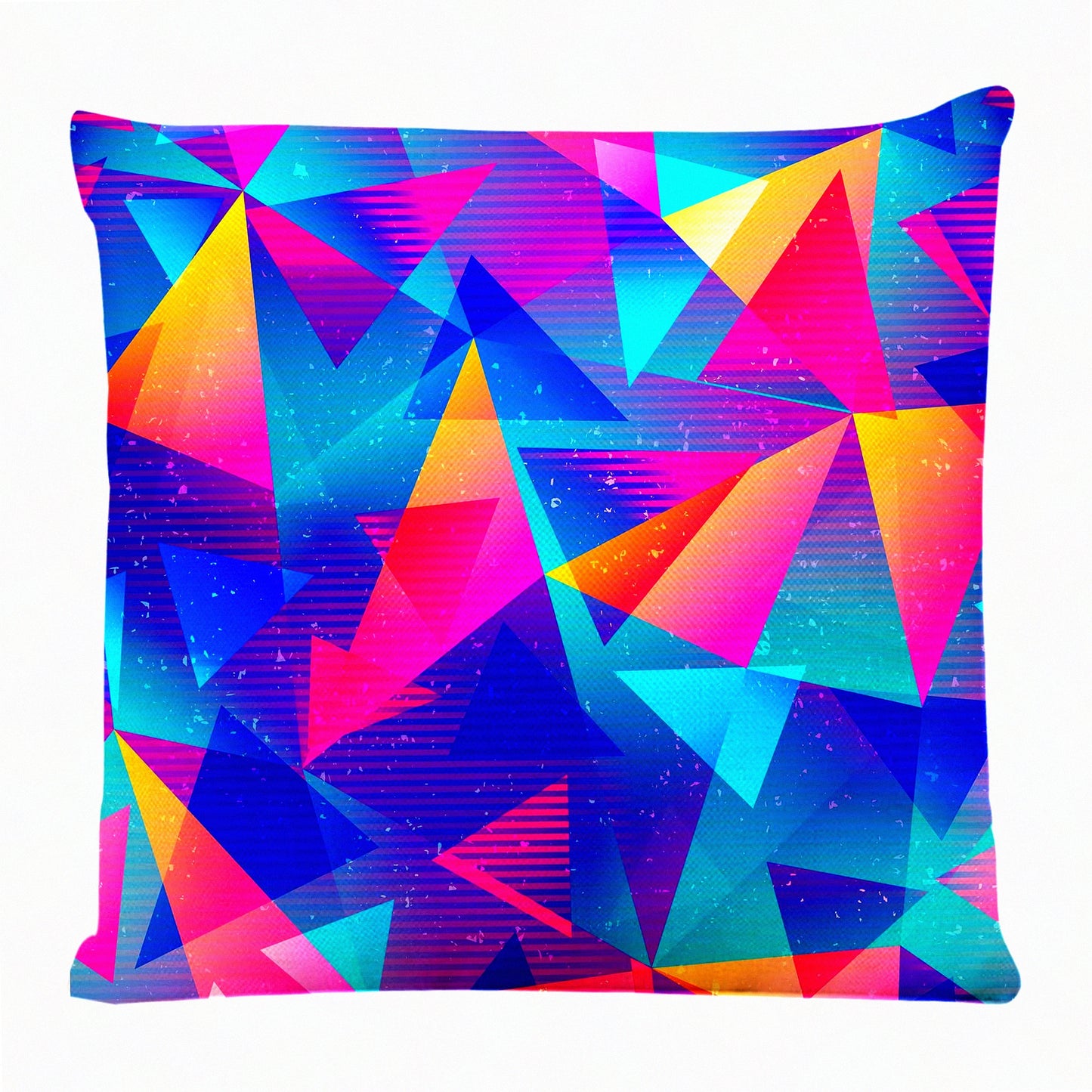 Geometric Square Cushion Covers - Decorative Sofa Pillow Cases for Couch and Bed - 18x18 Inch Throw Pillow Covers