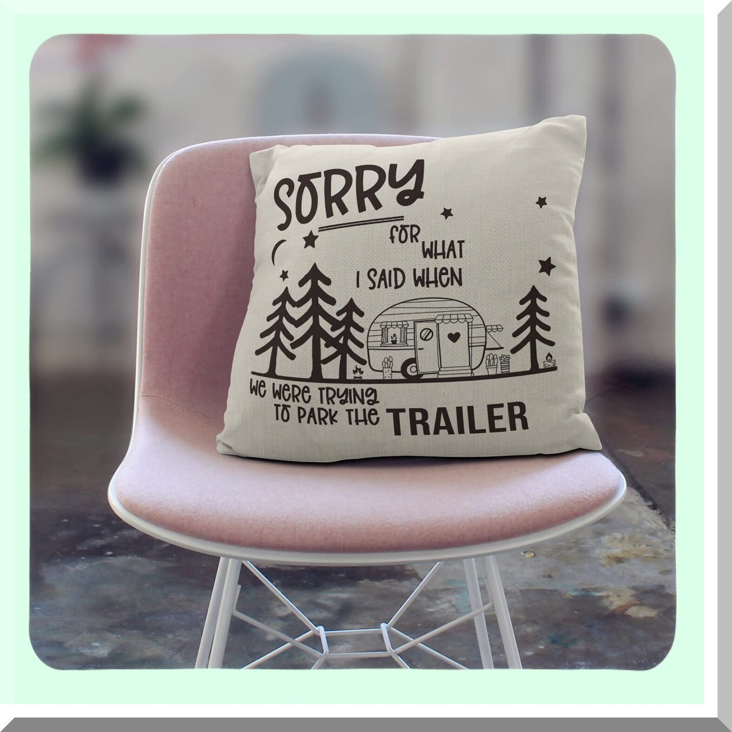 Adventure Pillow Covers - Set of 2, 18x18 Decorative Cushion Cases for Camping, RV Decor, Camper Gifts, Interior Decorations, Travel Accessories