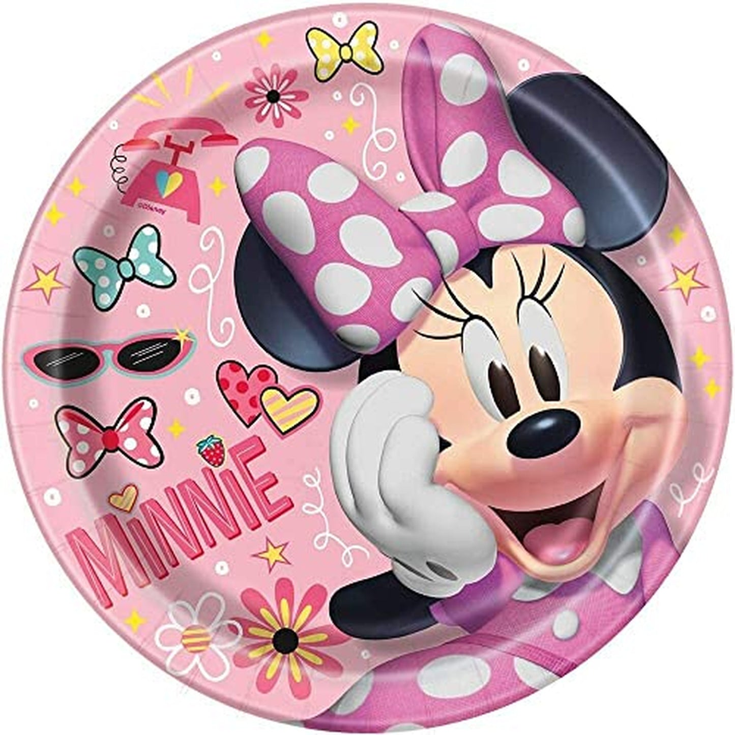 Minnie Mouse Dinner Paper Plates 21.9cm, 8 Pack