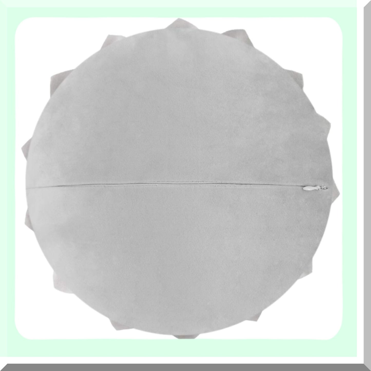 Floral Bloom Round Accent Pillow - 3D Flower Decorative Cushion for Couch & Bed - 14" Grey Home Decor Insert Included