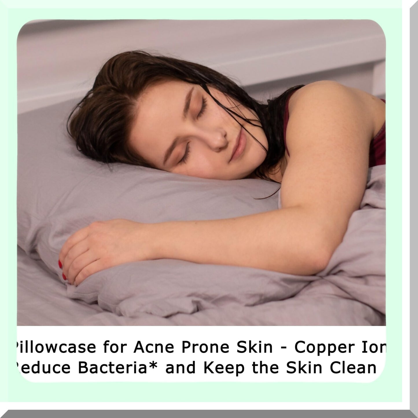 CopperCool Bamboo Pillowcase - Anti-Acne & Hypoallergenic Pillow Case for Hair, Reduces Bacteria, Cooling Silky Pillowcase 20x36 - 1pc