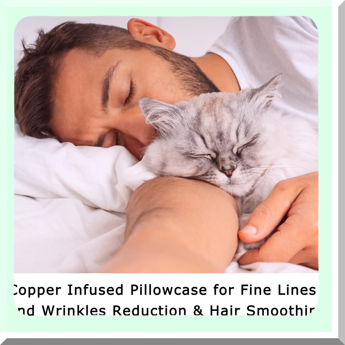 CopperCool Bamboo Pillowcase - Anti-Acne & Hypoallergenic Pillow Case for Hair, Reduces Bacteria, Cooling Silky Pillowcase 20x36 - 1pc