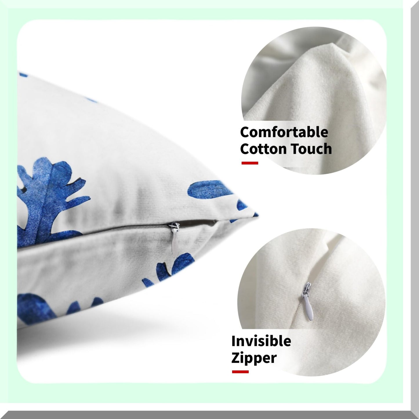 Winter Wonderland Snowflake Lumbar Pillow Covers - Set of 2 | Crystal White Xmas Holiday Pillowcases | Rustic Cushion Cases for Couch Sofa | 12X20 Inch