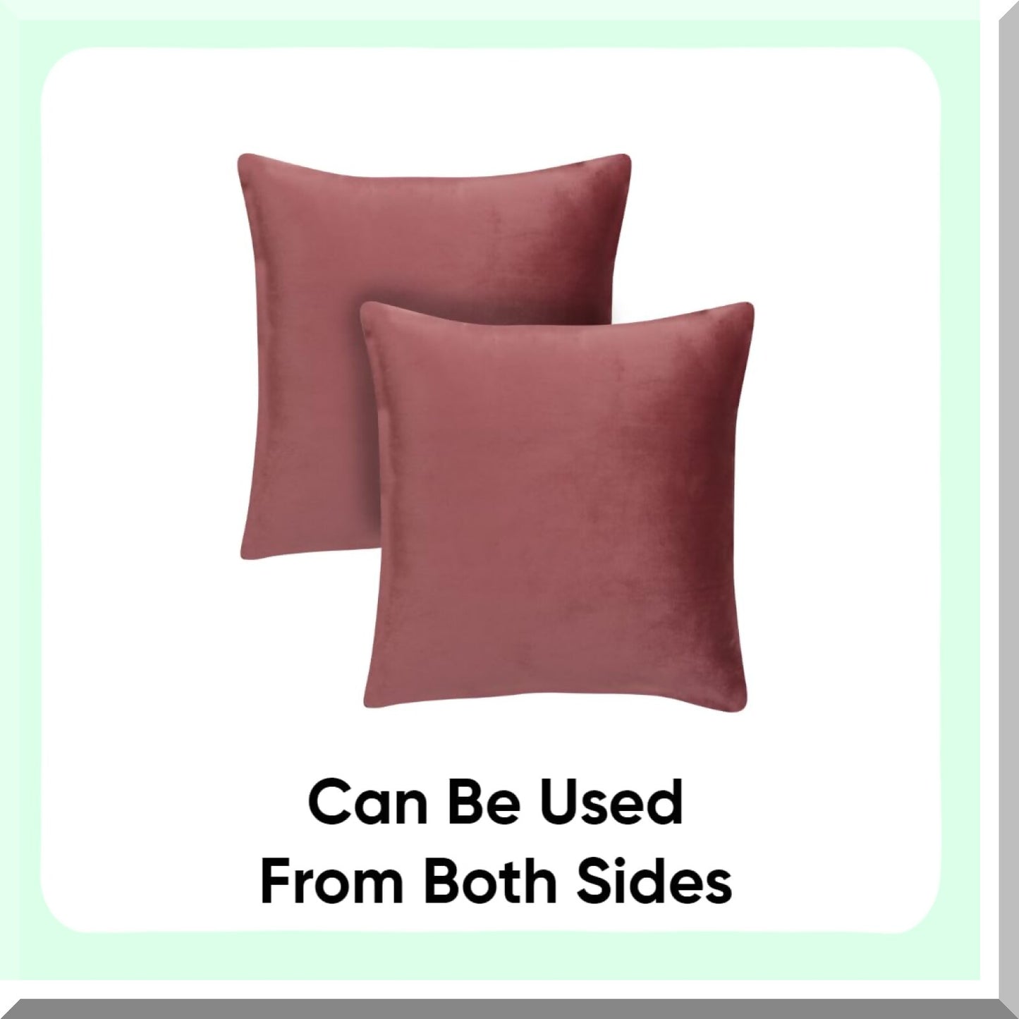 Velvet Bliss Decorative Pillow Covers - Set of 2 Soft Square Cushion Cases in Blush Pink - 20x20 inches - Solid Color Home Decor Accent