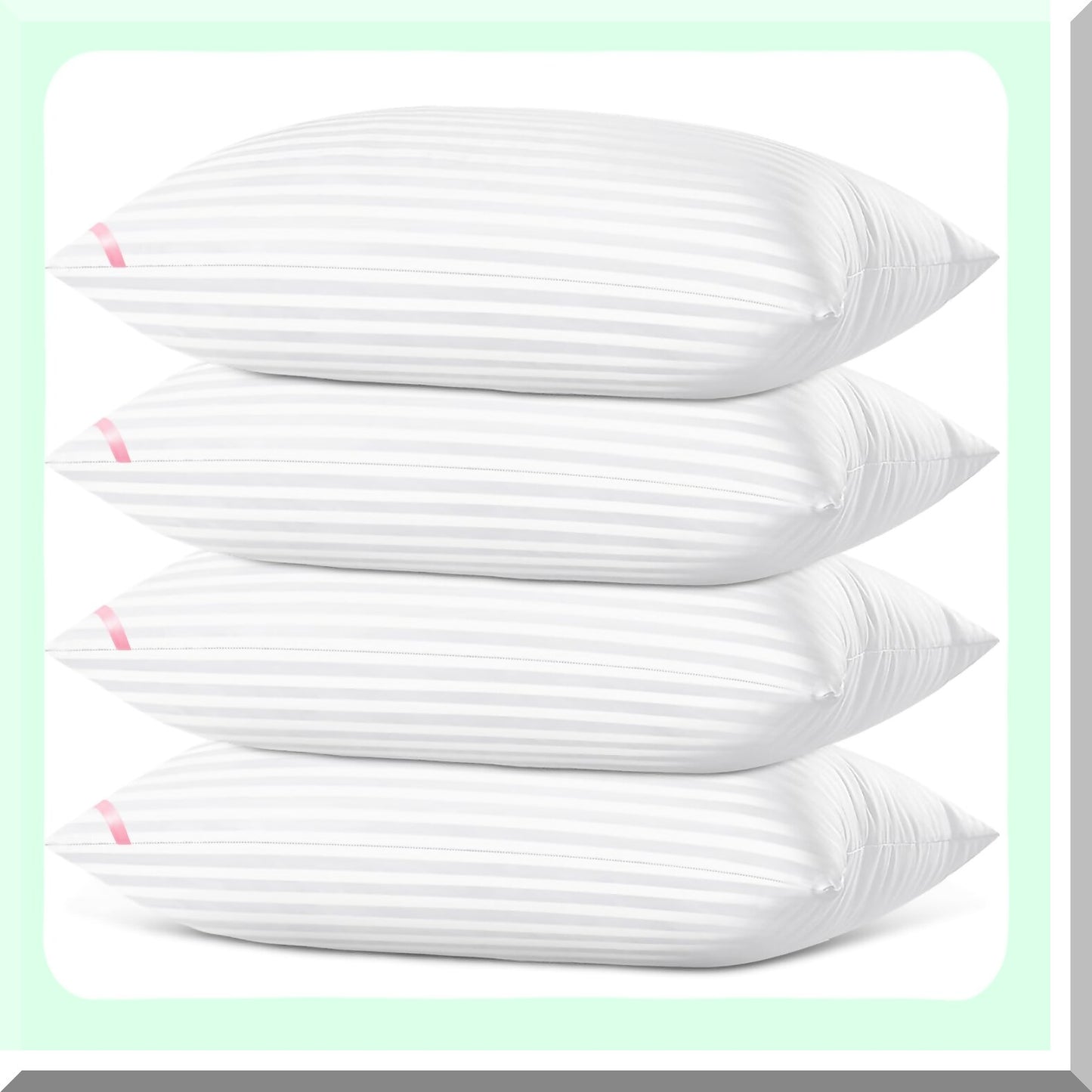 SleepDream Queen Pillow Pack - Soft Down Alternative Microfiber Filled Pillows for Side and Back Sleepers. 20 x 30 Inches, Set of 4.