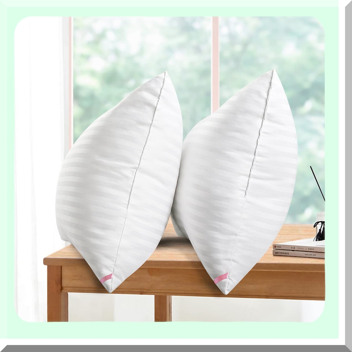 SleepDream Queen Pillow Pack - Soft Down Alternative Microfiber Filled Pillows for Side and Back Sleepers. 20 x 30 Inches, Set of 4.