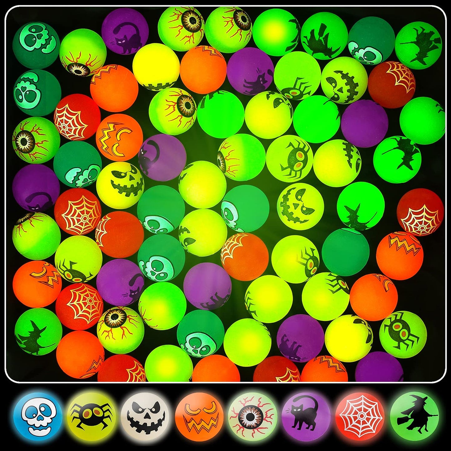 Glow in the Dark Bouncing Balls Set for Parties and Gifts