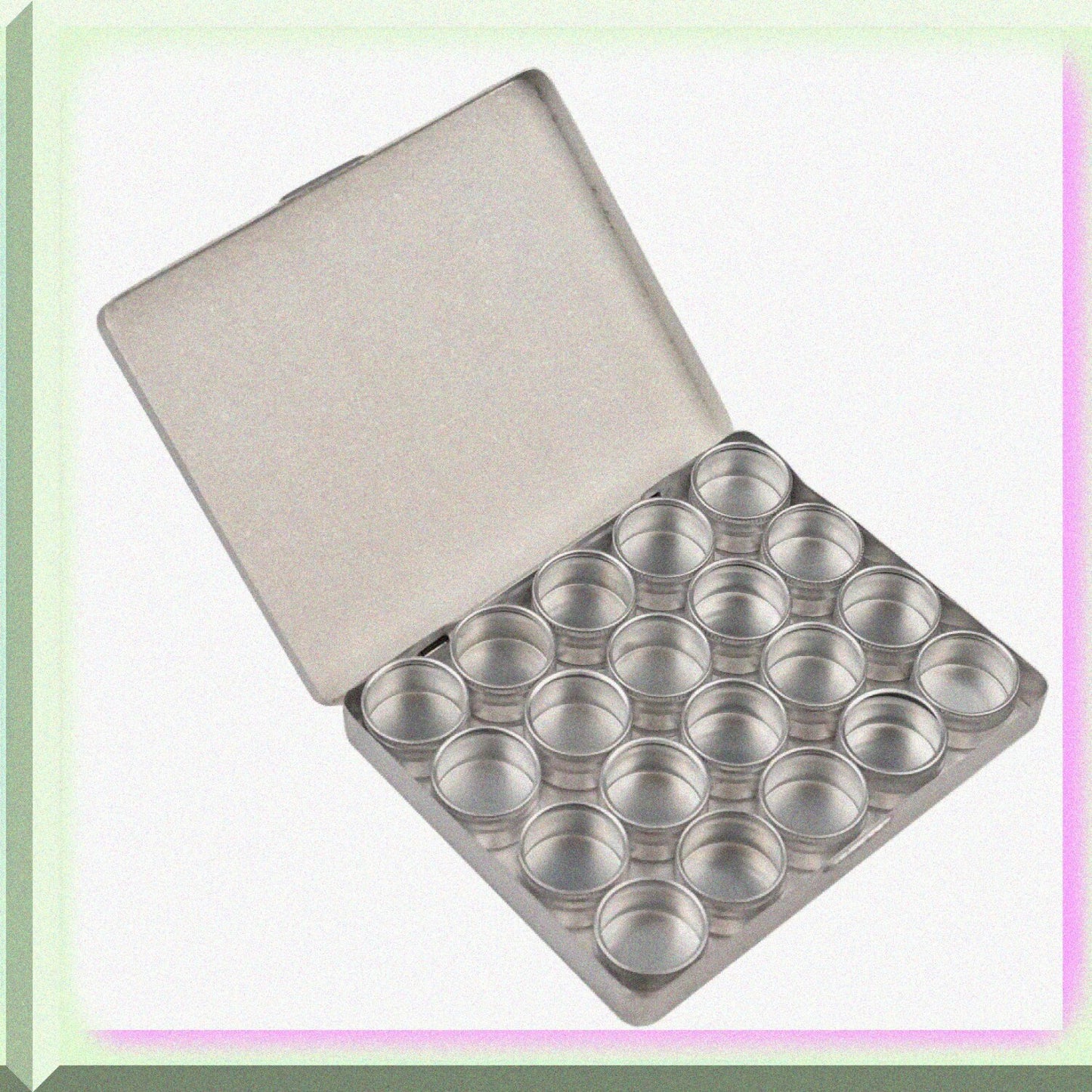 20 Aluminum Bead Storage Containers with Translucent Covers