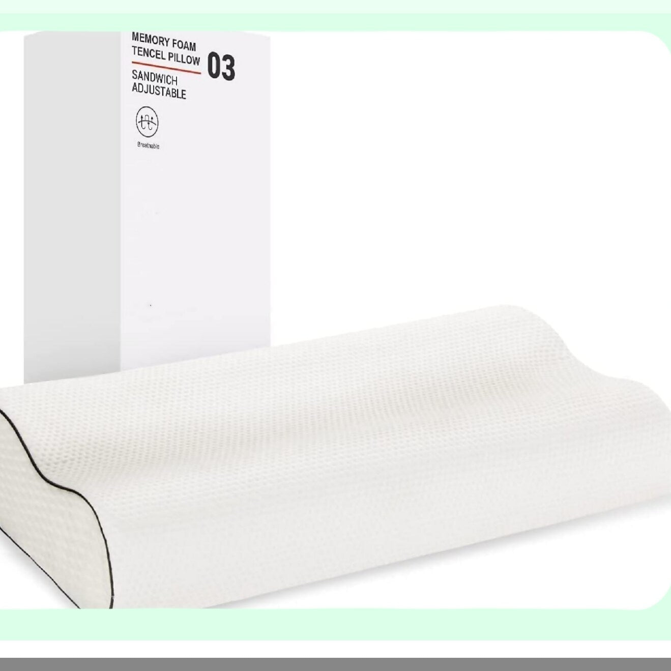 ErgoRest Memory Foam Contour Pillow - Adjustable Neck Support for Back, Stomach, Side Sleepers - Orthopedic Sleep Aid for Comfort & Relief