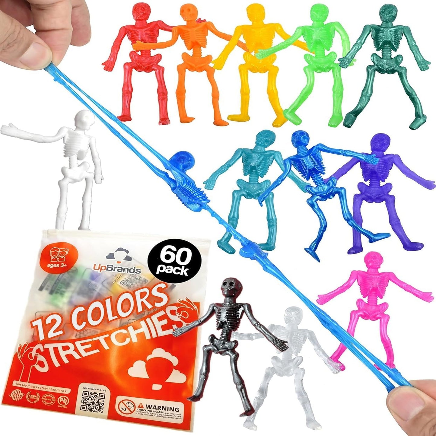 Stretchy Skeleton Toys Bulk Pack for Party Favors and Rewards