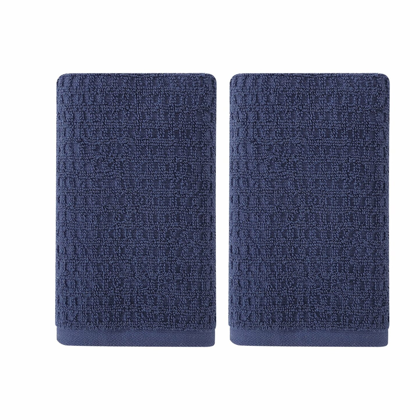 Hand Towel Set 2-Piece Dark Blue Cotton