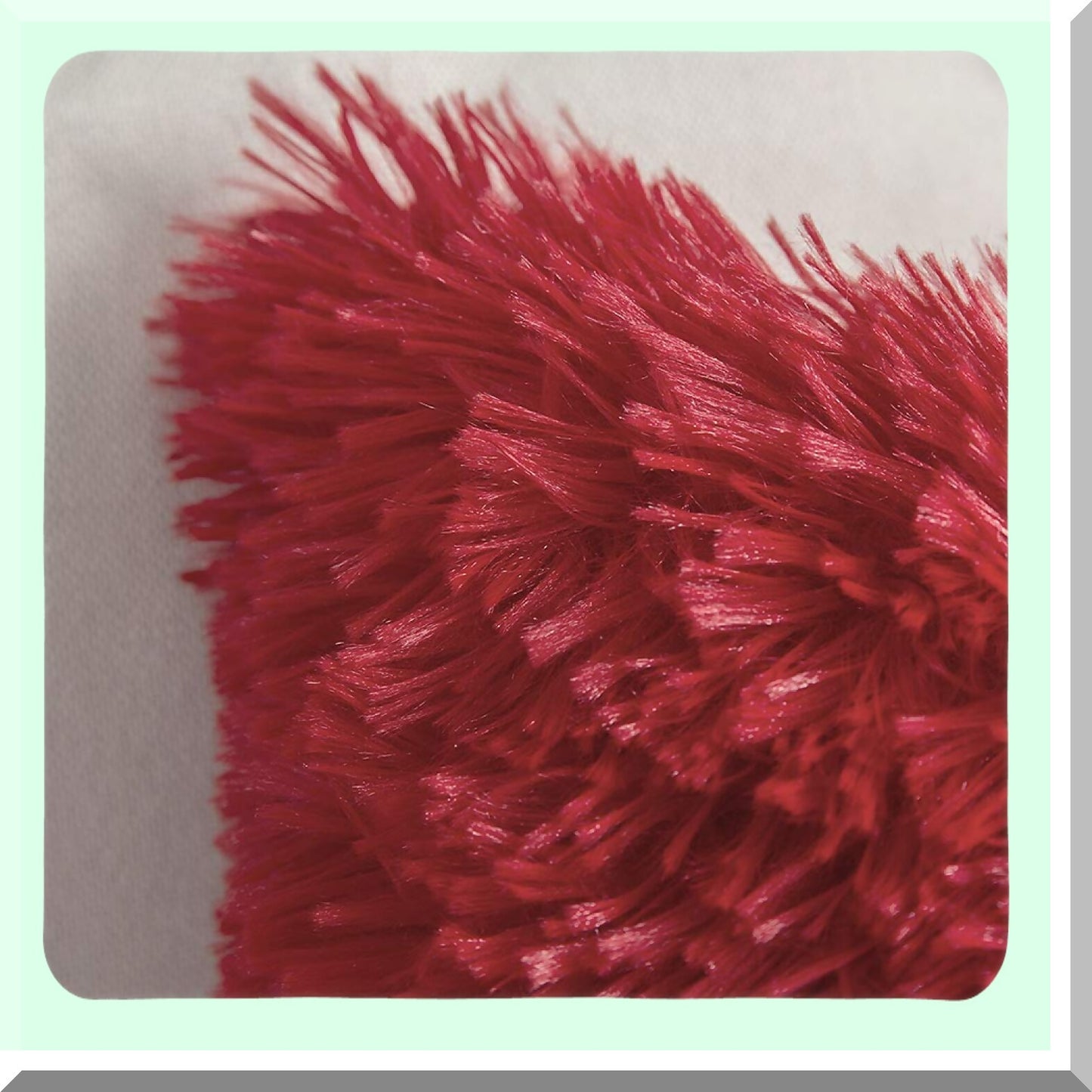 Winter Luxe Plush Pillowcase Set - 2 Pack Red 18x18 Inch - Cozy Sofa Bedroom Car Decor - Deluxe Cushion Cover Shell - Decorative Throw Pillow Cover