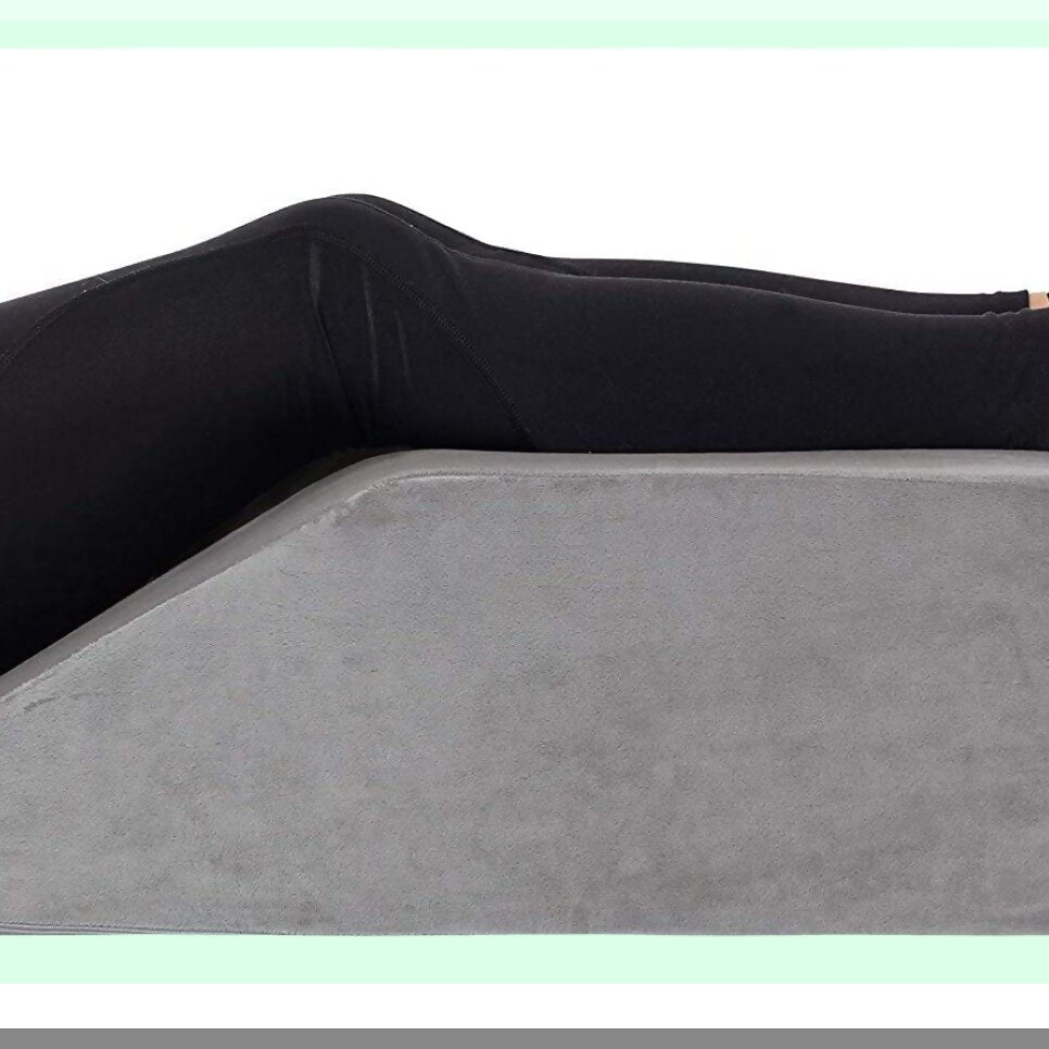 OrthoRelief Leg Elevator - Memory Foam Leg Rest Wedge for Foot, Ankle, Hip, Knee Pain Relief. Improve Blood Circulation, Recover from Injuries.