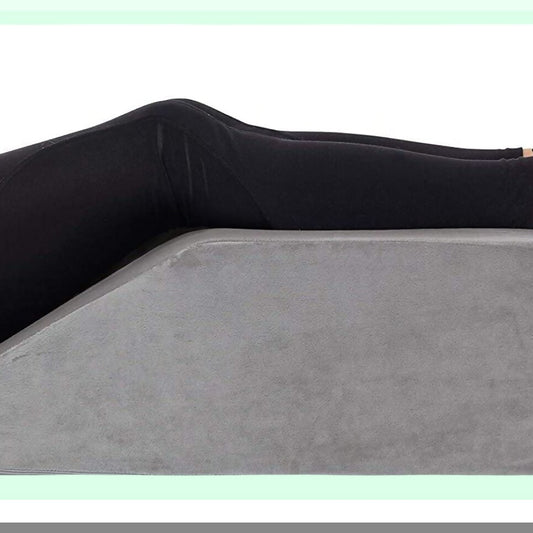 OrthoRelief Leg Elevator - Memory Foam Leg Rest Wedge for Foot, Ankle, Hip, Knee Pain Relief. Improve Blood Circulation, Recover from Injuries.
