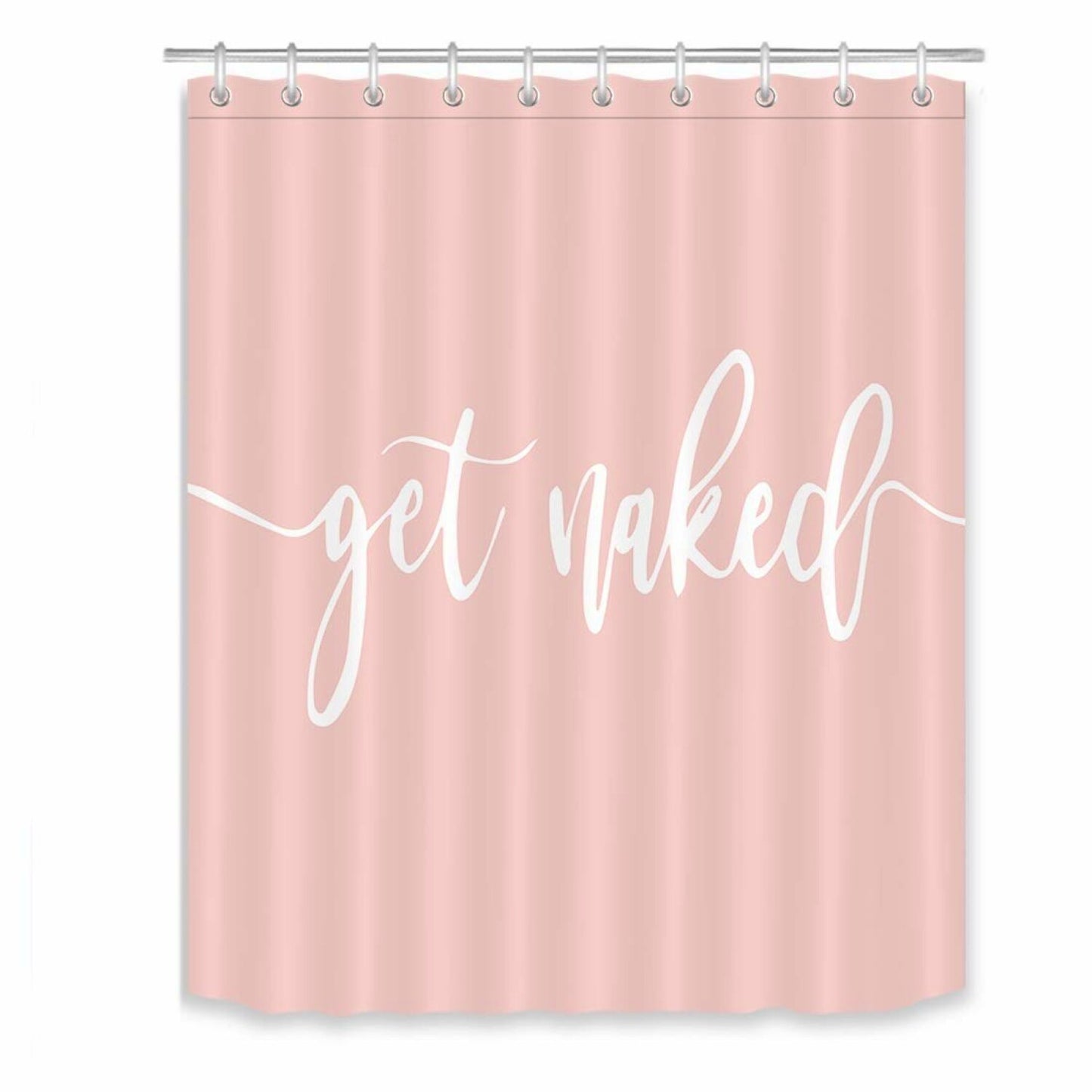 Pink Shower Curtain with Funny Quotes 60x72 inch Waterproof Polyester