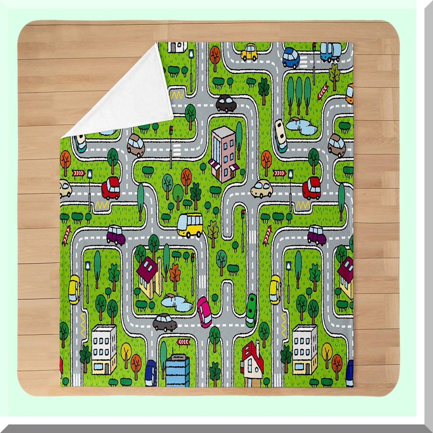 RaceTrack Adventure Plush Blanket - Soft, Colorful, All-Season Fun for Kids