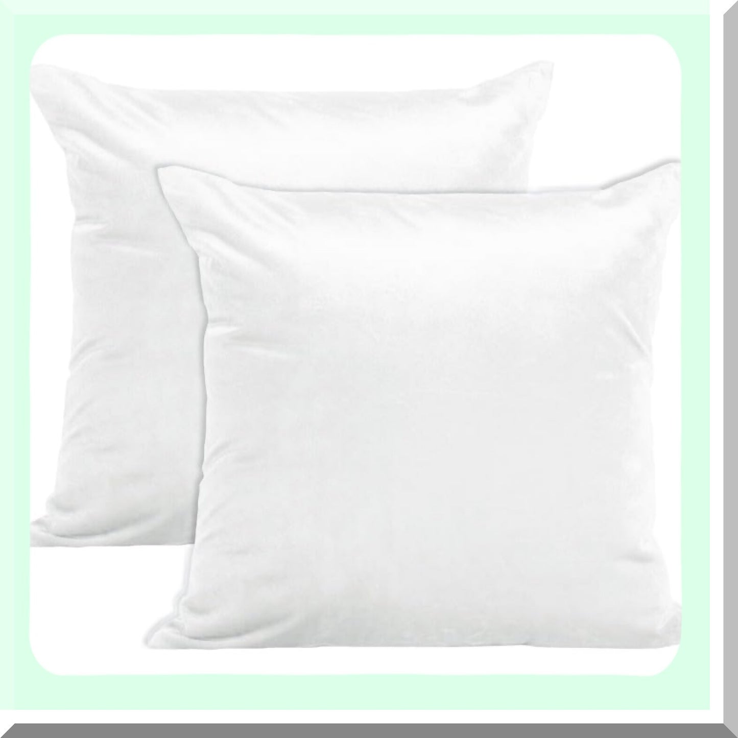 Luxury White Velvet Pillow Cover Set - 20x20 Inch Solid Plain Dyed Soft Pillowcase - Thanksgiving Decorative Sham - Smooth Square Cushion Case - Pack of 2