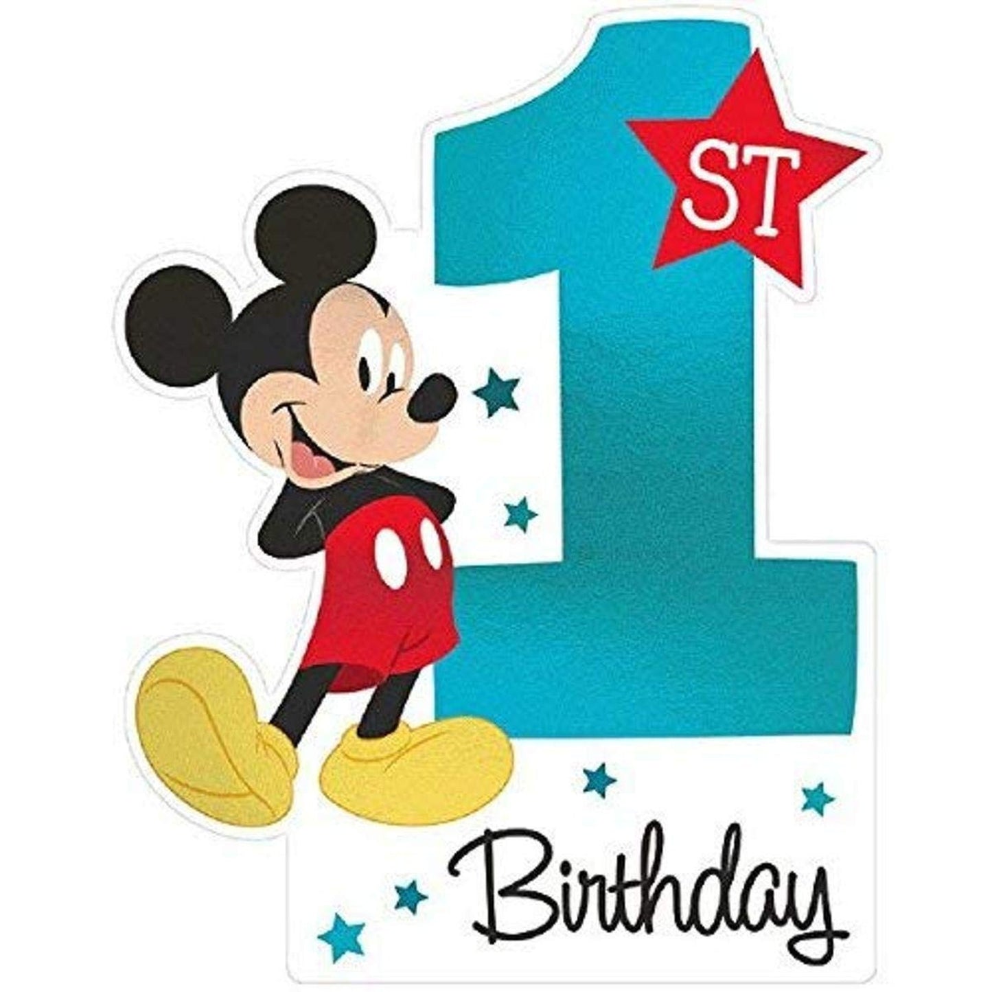 Mickey Mouse 1st Birthday Invitation Cards Pack of 8