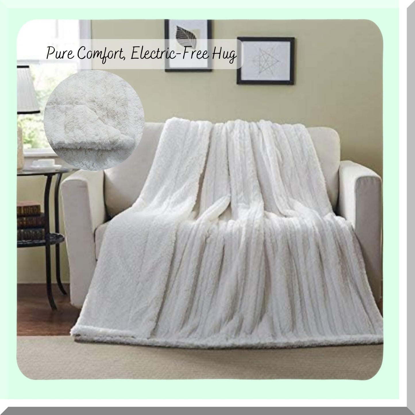 UltraCozy Polar Sherpa Throw Blanket - Super Soft & Warm, 50"x60""