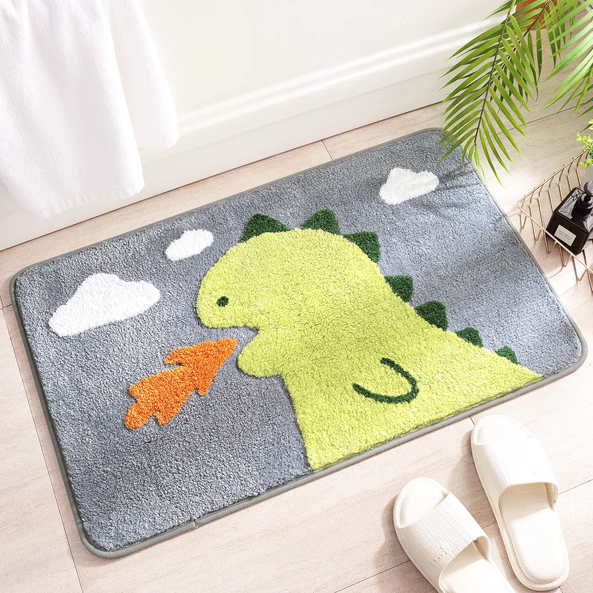 Dinosaur Non Slip Bath Mat 20x31 Inches