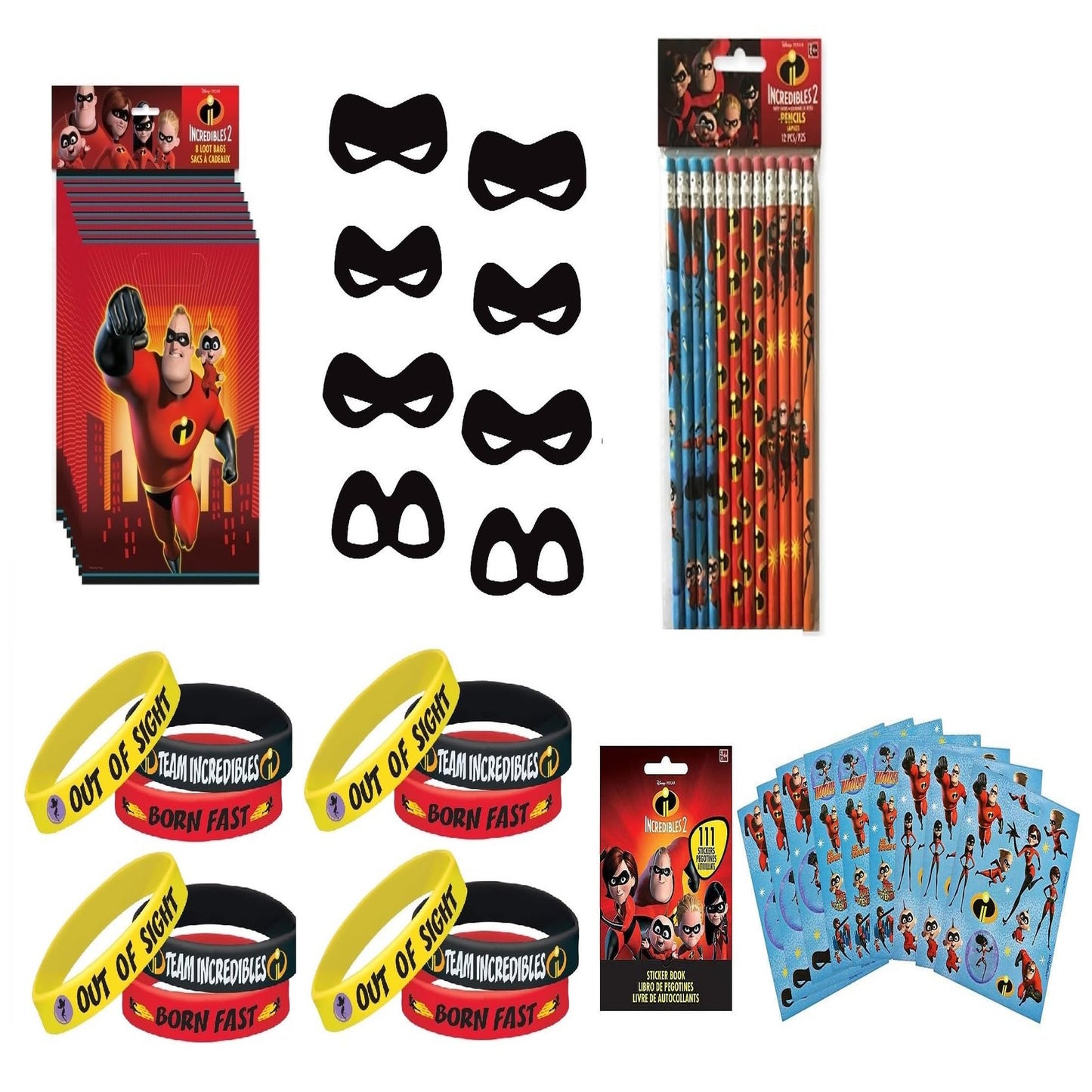 Ultimate Birthday Bash Pack: Loot Bags, Paper Hats, Pencils, Bracelets, Stickers - Everything You Need for an Incredible Celebration!
