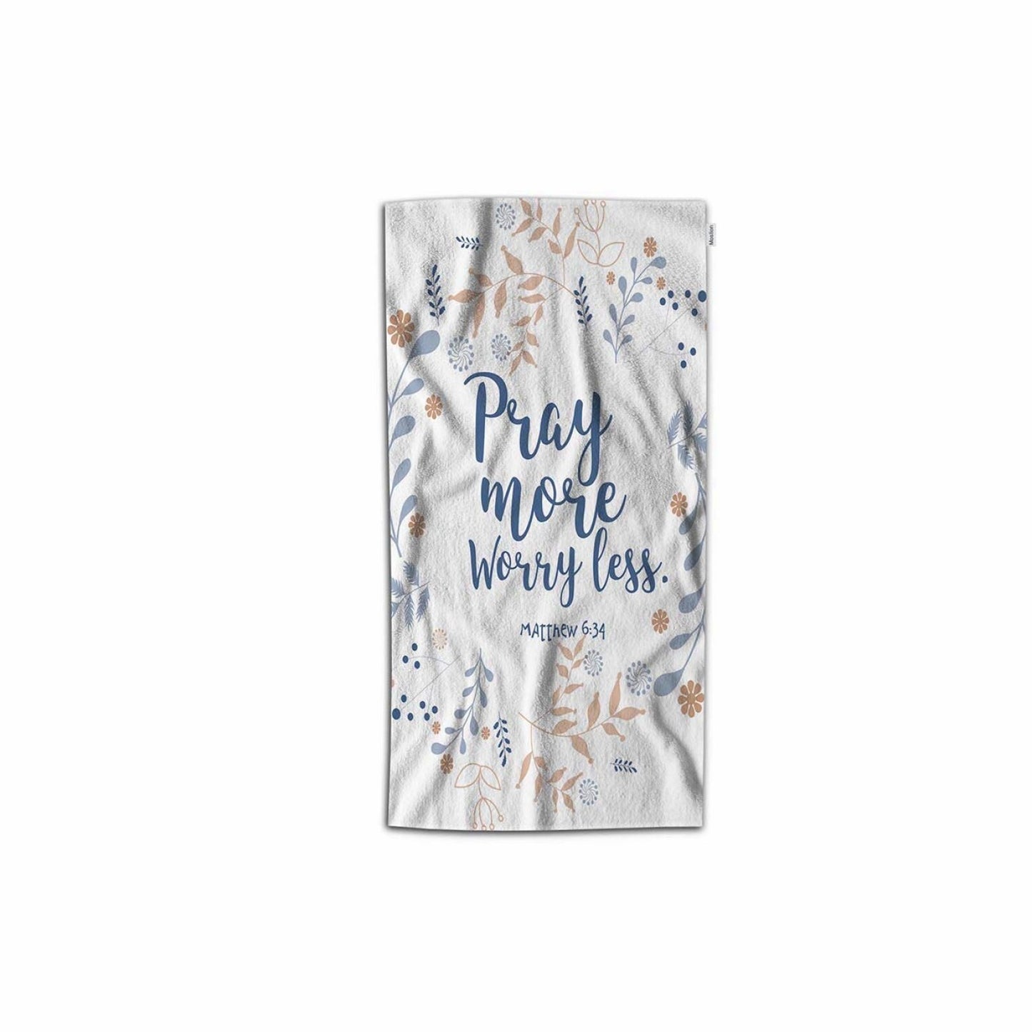 Pray More Worry Less Hand Towels 30x15 Inch