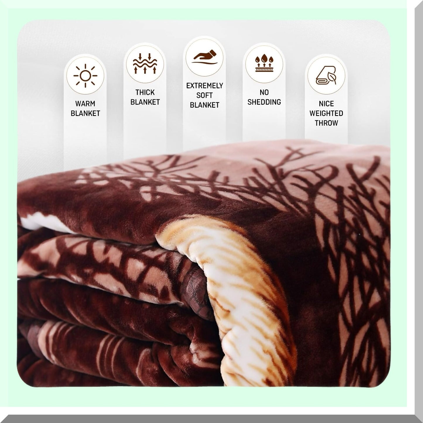 Wild Tiger Plush Blanket - Heavy, Thick & Soft Fleece for Cozy Winter Comfort, Queen Size 79" x 95""