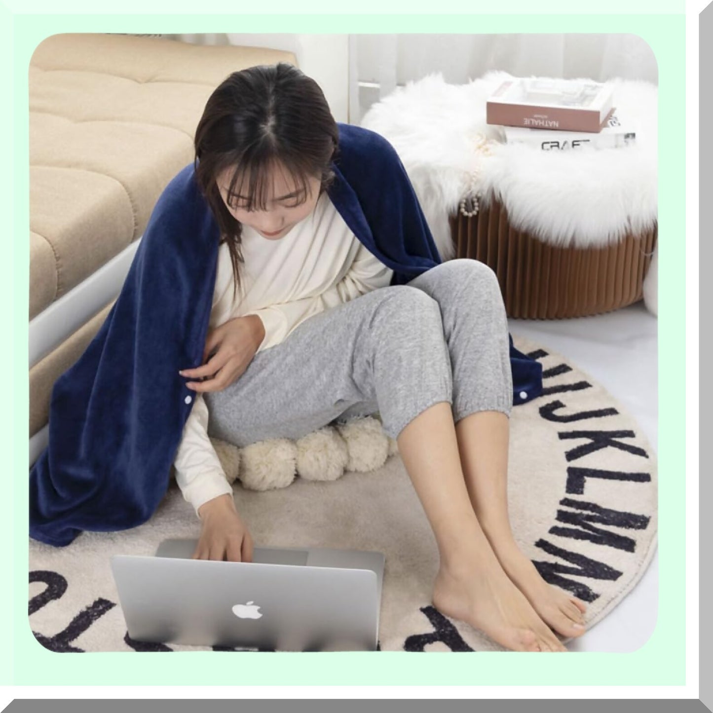 CozyWrap Warmth: Ultra-Soft Coral Throw Blanket Shawl for Home, Office, Travel - Perfect for TV, Couch, Sofa, Chair - Adult Poncho with Buttons