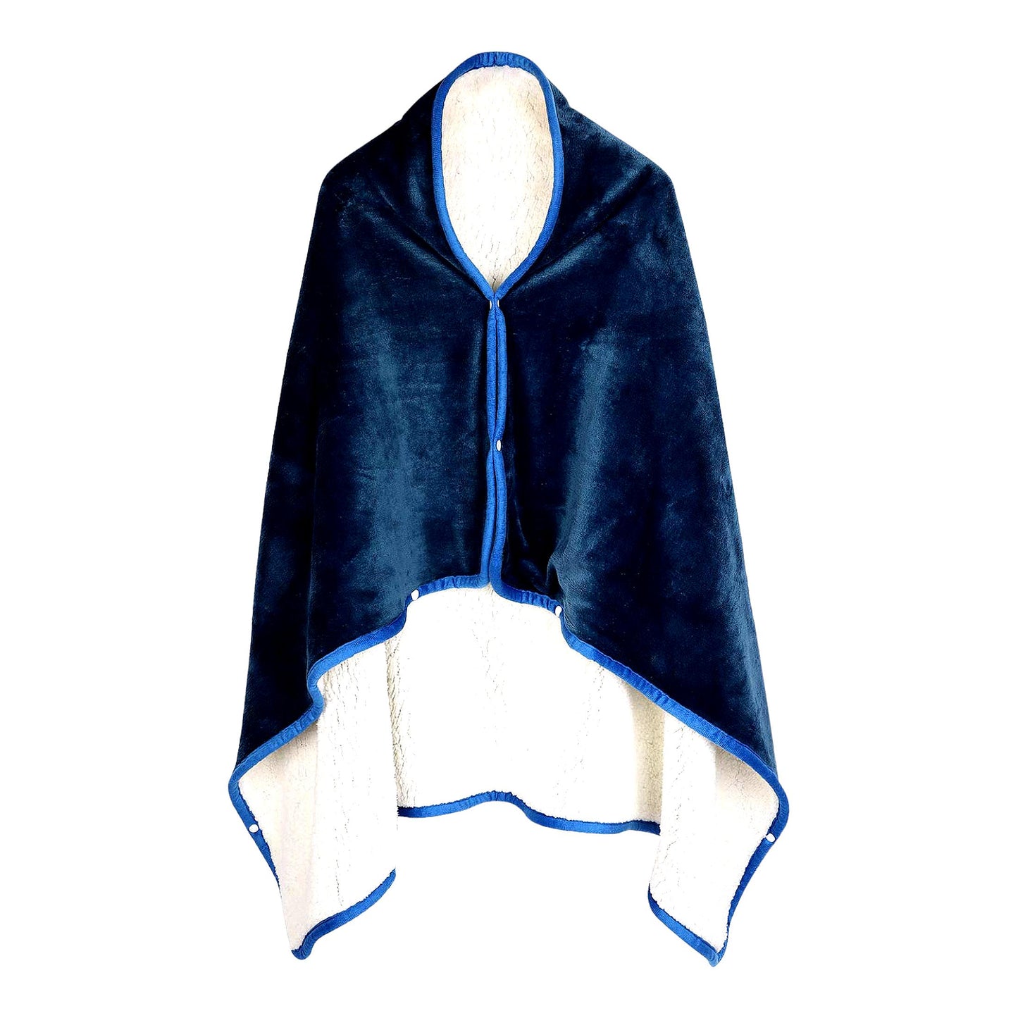 CozyWrap Warmth: Ultra-Soft Coral Throw Blanket Shawl for Home, Office, Travel - Perfect for TV, Couch, Sofa, Chair - Adult Poncho with Buttons