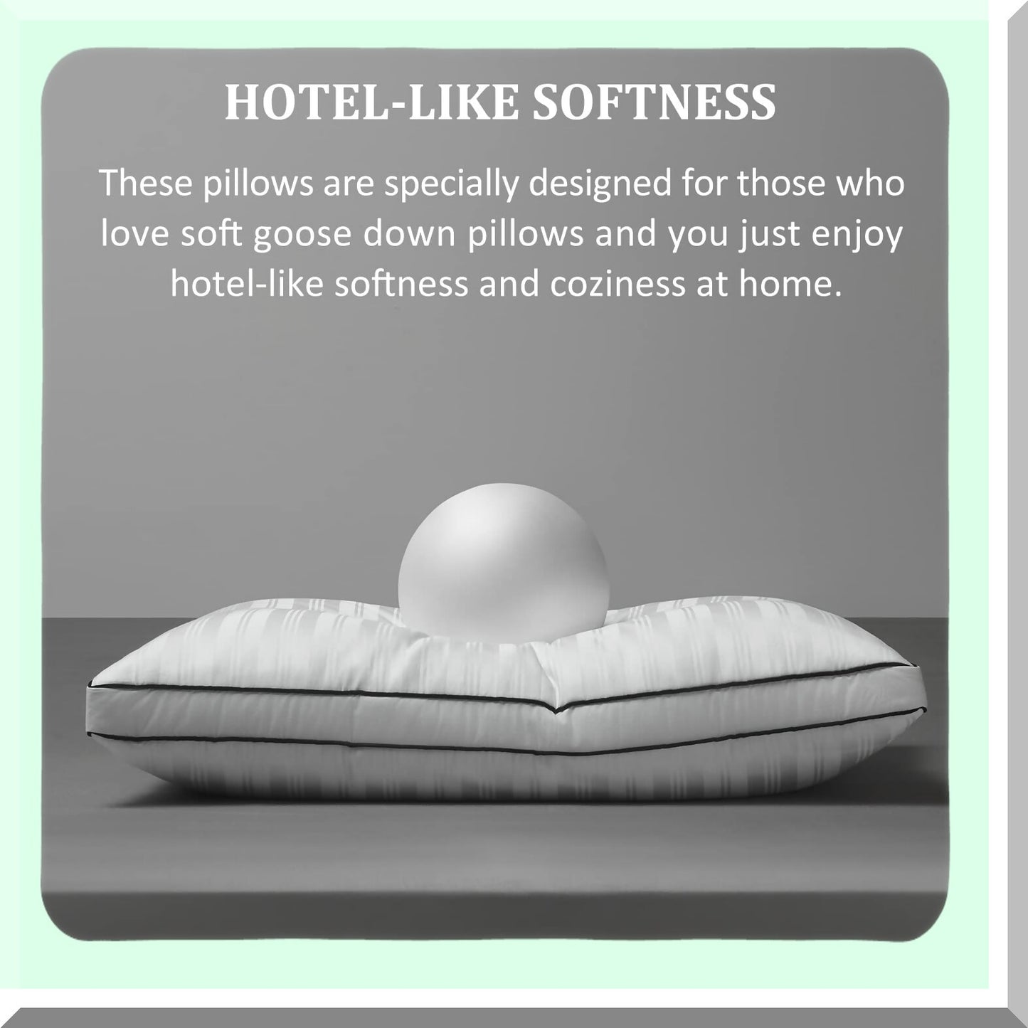 Luxury Bamboo Down Pillows - Set of 2 | Gusseted Goose Down Bed Pillows for Sleeping | Hypoallergenic Rayon Pillowcases | 18"x34"x2" Size